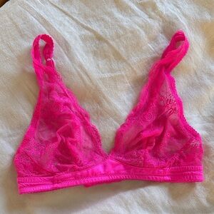 NWOT Cosabella Hot Pink Lace Bralette Size S